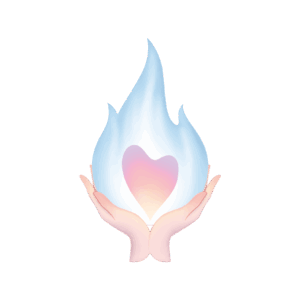 Sticker flamme mains